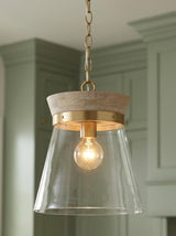 Maren Pendant 12, Whitewash and Matte Brass for Modern Farmhouse home with Green Shiplap