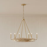 Maren 6 Light Chandelier 31" for Modern Farmhouse home with Whitewash Wood