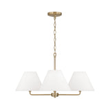 Simone 4 Light Chandelier 27", Matte Brass