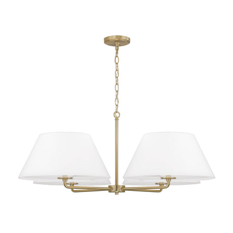 Simone 4 Light Chandelier 39", Matte Brass