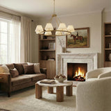 Simone 8 Light Ring Chandelier 45", Matte Brass