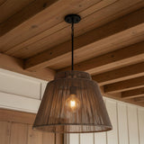 Luma Outdoor Pendant 23", Umber and Black