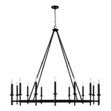 Bexley 16 Light Ring Chandelier 60", Brushed Black Iron