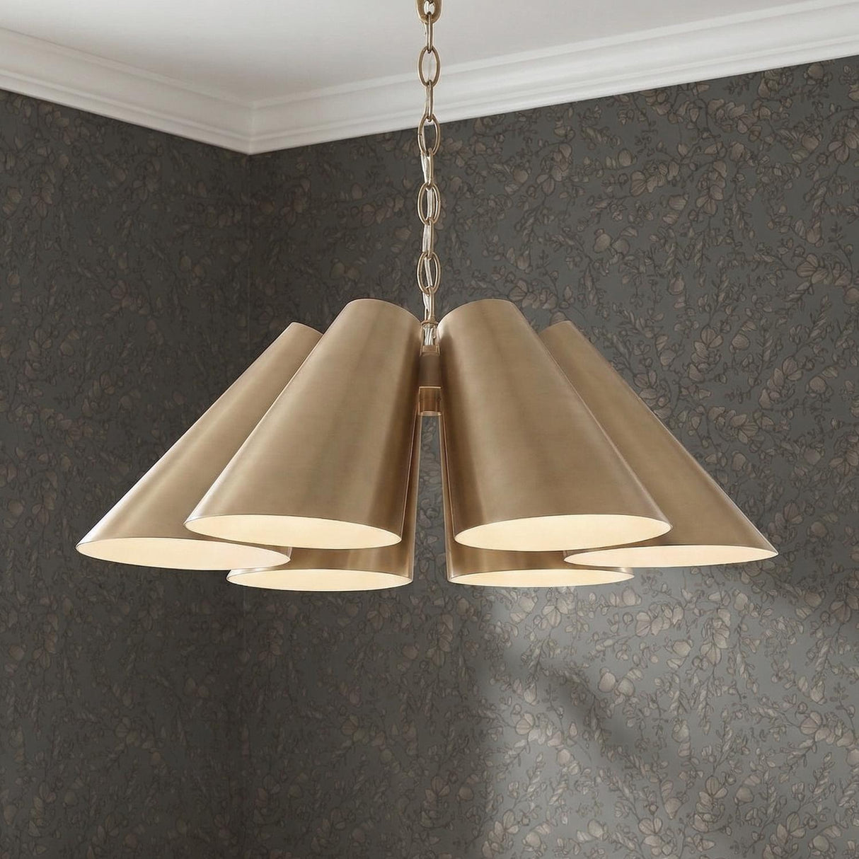 Crosby Pendant 25", Matte Brass