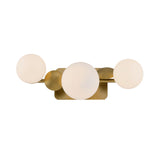 Inari LED 3 Light Vanity, Brass with Opal Glass