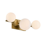 Inari LED 3 Light Vanity, Brass with Opal Glass