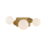 Inari LED 3 Light Vanity, Brass with Opal Glass