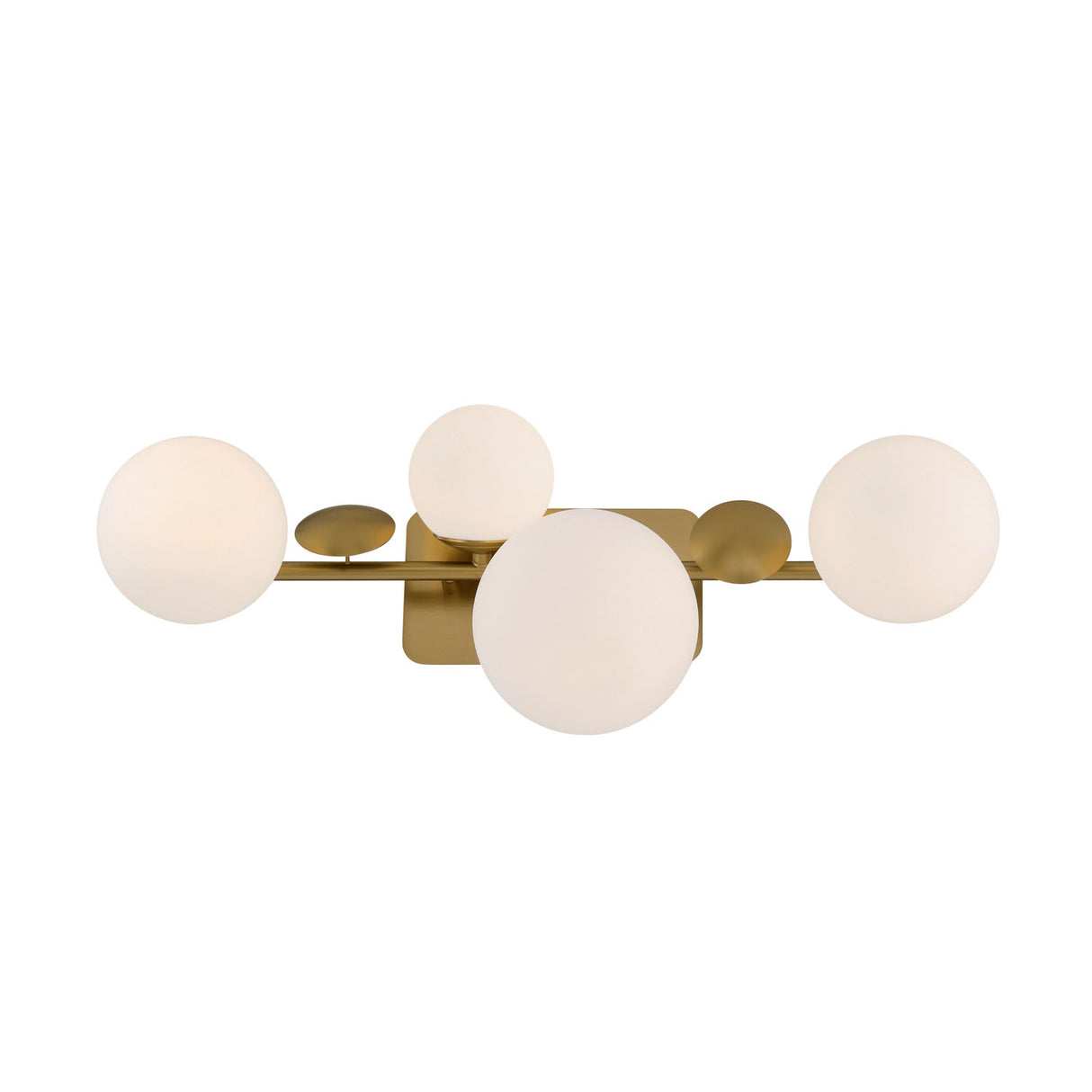 Inari LED 4 Light Vanity, Brass with Opal Glass