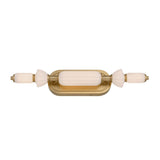 Giselle LED Vanity 22", Brass with Opal Glass