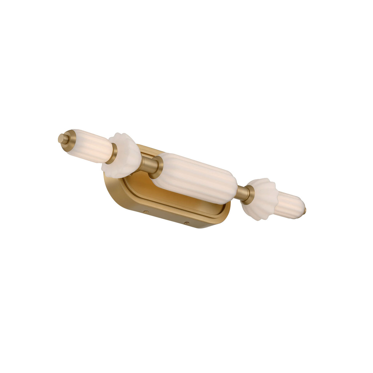 Giselle LED Vanity 22", Brass with Opal Glass