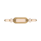Giselle LED Vanity 22", Brass with Opal Glass