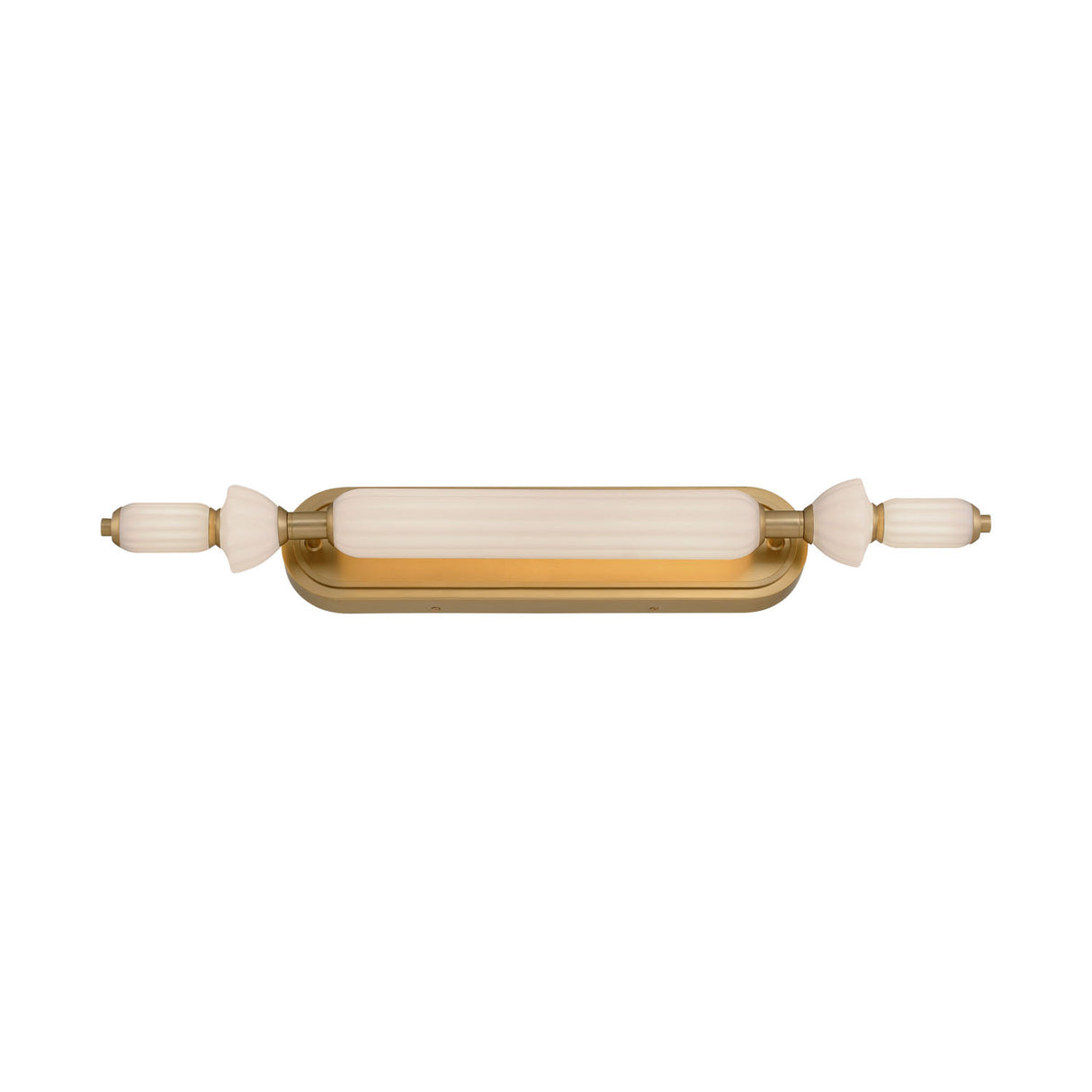 Giselle LED Vanity 31", Brass with Opal Glass