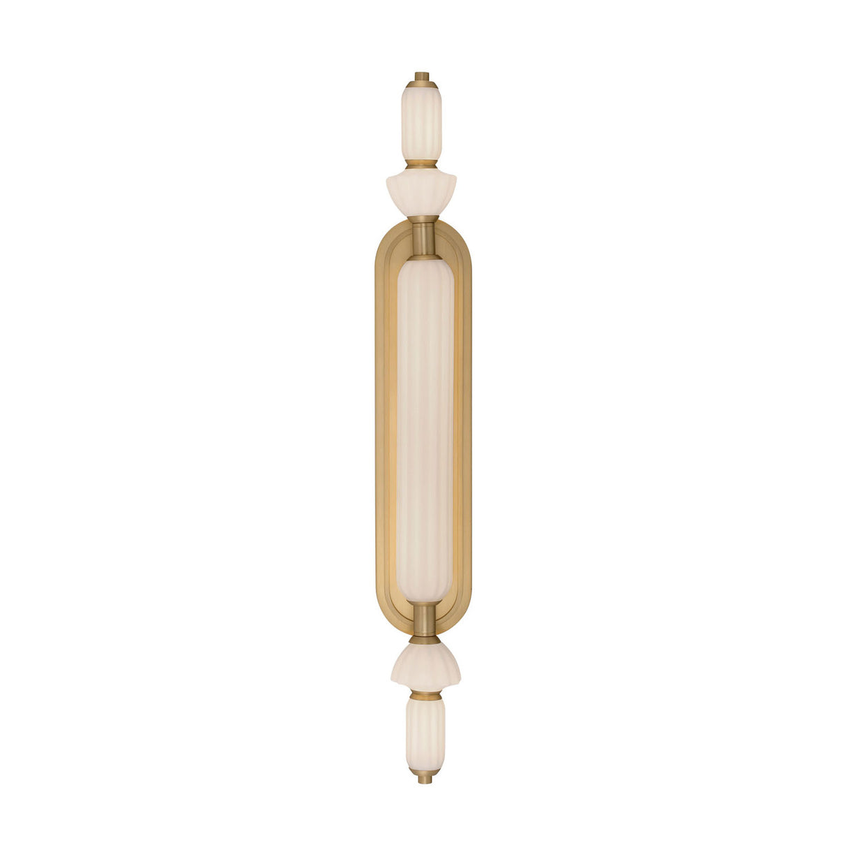 Giselle LED Vanity 31", Brass with Opal Glass