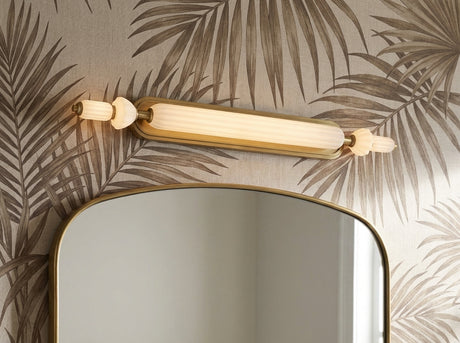 Giselle LED Vanity 39" for Transitional home with Beige Wallpaper