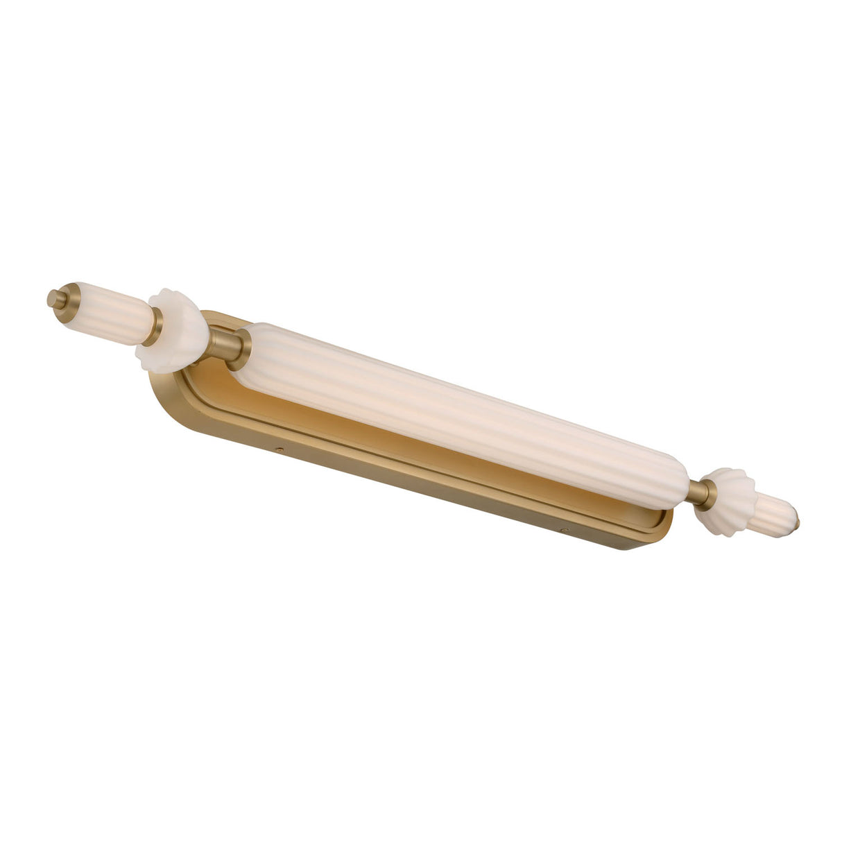 Giselle LED Vanity 39", Brass with Opal Glass
