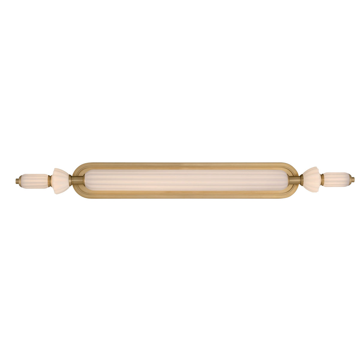 Giselle LED Vanity 39", Brass with Opal Glass