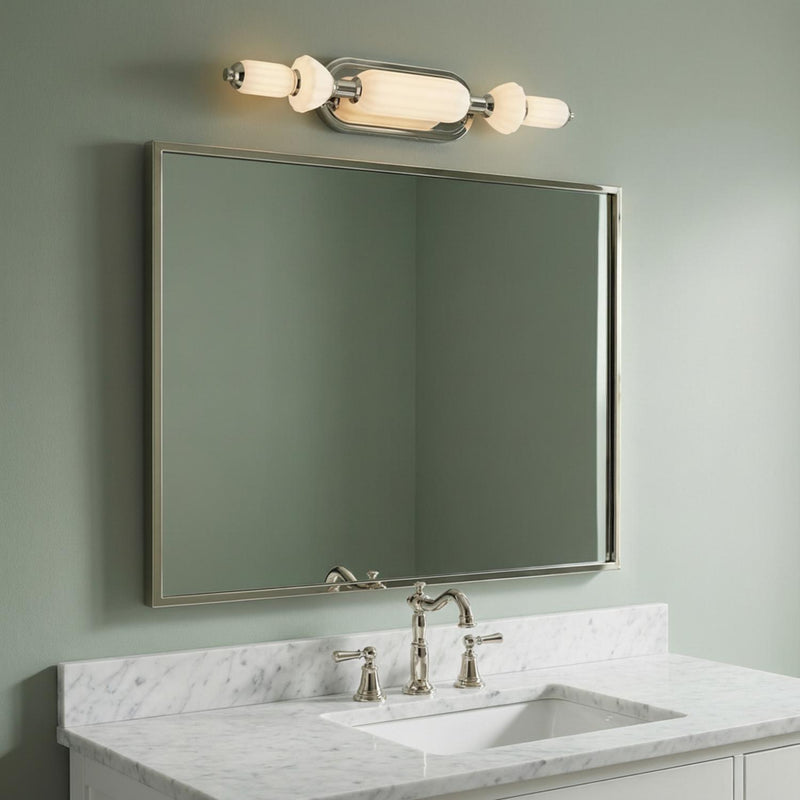 Giselle LED Vanity 22", Polished Nickel with Opal Glass