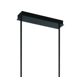 Malya LED Linear Chandelier 56", Matte Black with Opal Glass