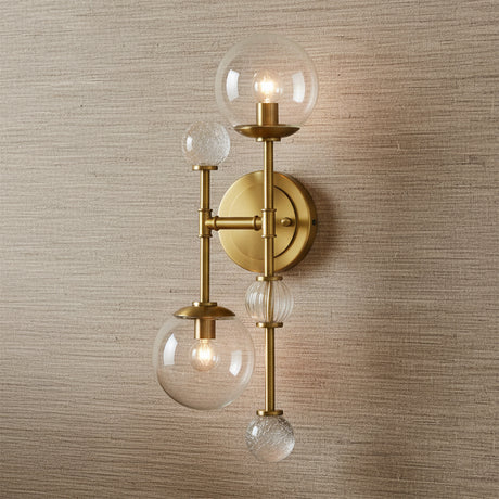 Lumi 2 Light Wall Sconce 20" for Transitional home with Textured Beige Walls