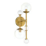 Lumi 2 Light Wall Sconce 20", Brass