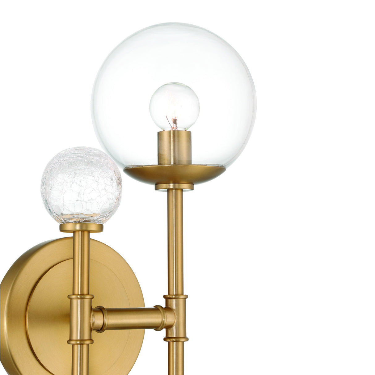 Lumi 2 Light Wall Sconce 20", Brass