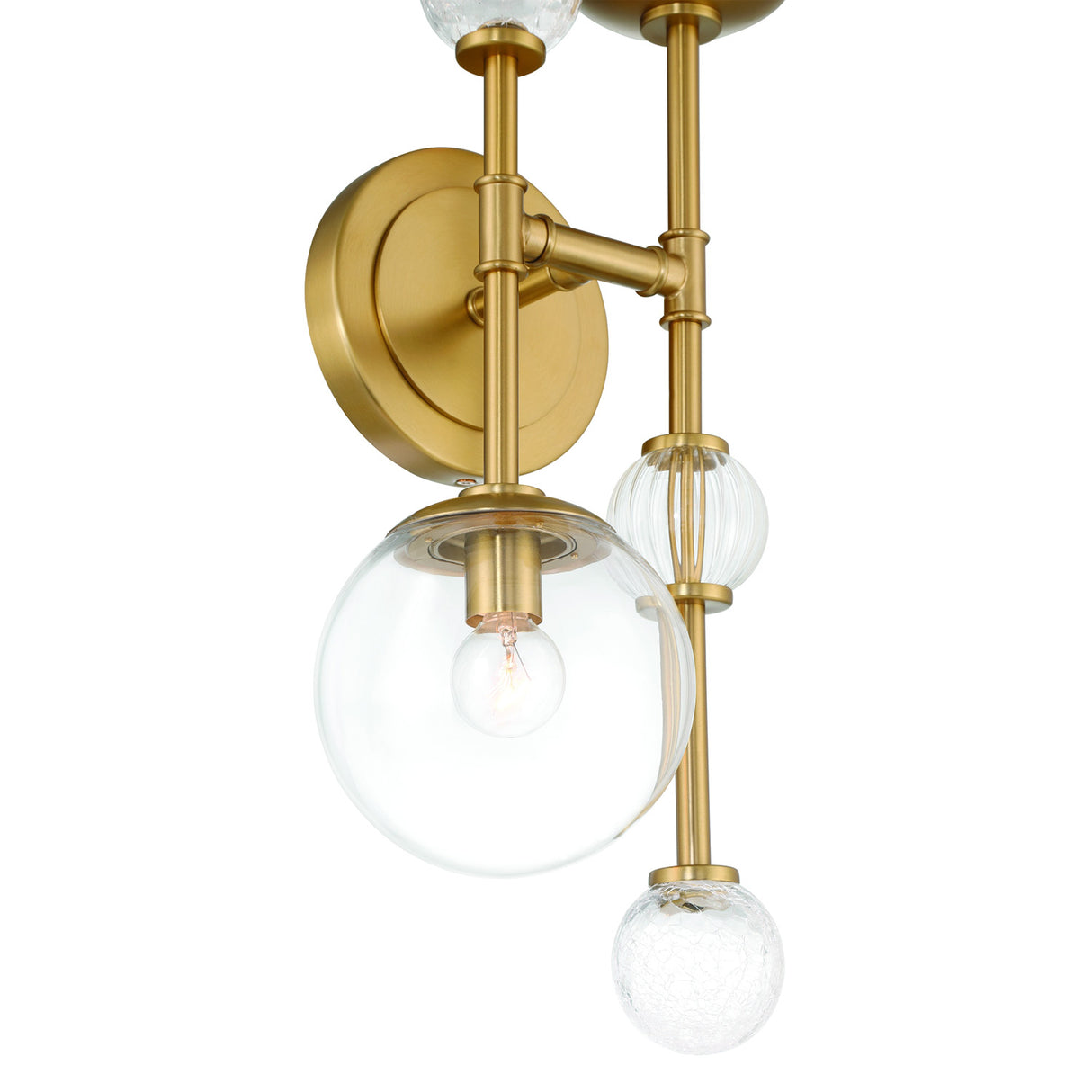 Lumi 2 Light Wall Sconce 20", Brass