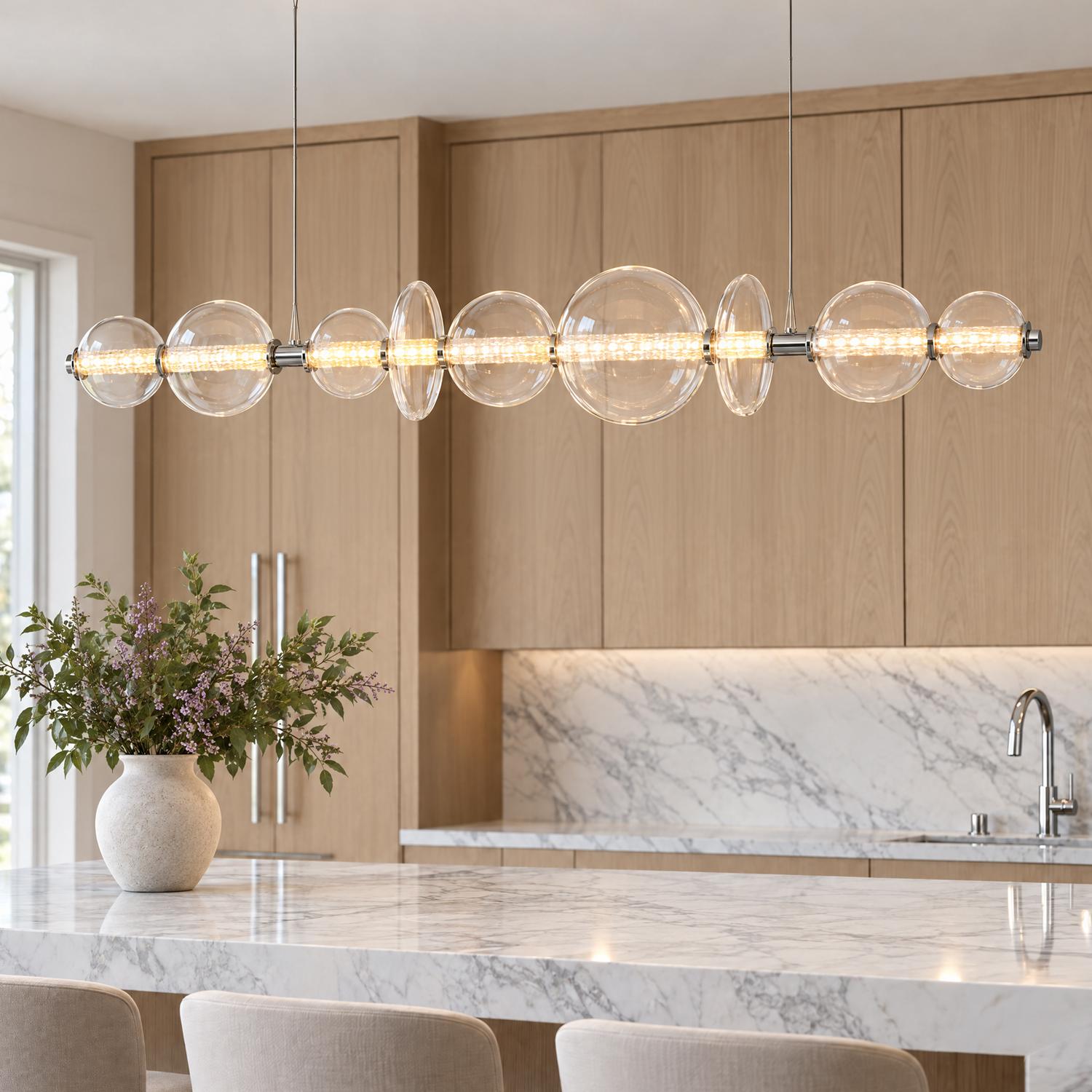 Elara LED 9 Light Linear Chandelier 74