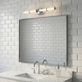 Elara LED 4 Light Vanity 30", Chrome and Clear Glass