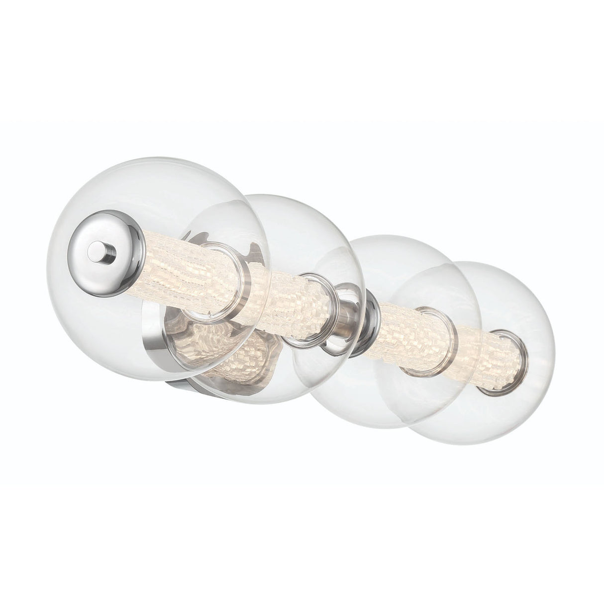 Elara LED 4 Light Vanity 30", Chrome and Clear Glass