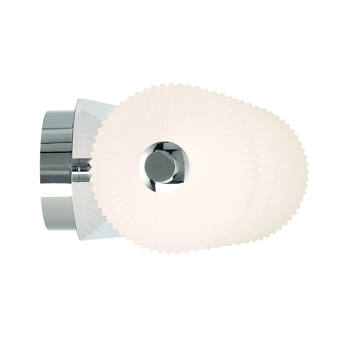 Nola LED 4 Light Vanity 30", Polished Nickel and Ribbed Opal Glass