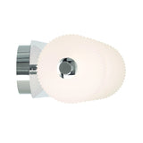 Nola LED 4 Light Vanity 30", Polished Nickel and Ribbed Opal Glass