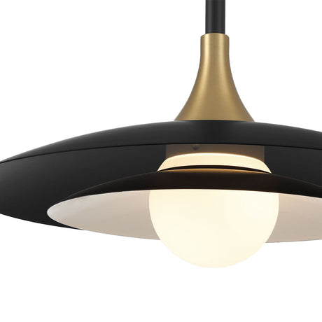 Yates LED Pendant 18", Matte Black