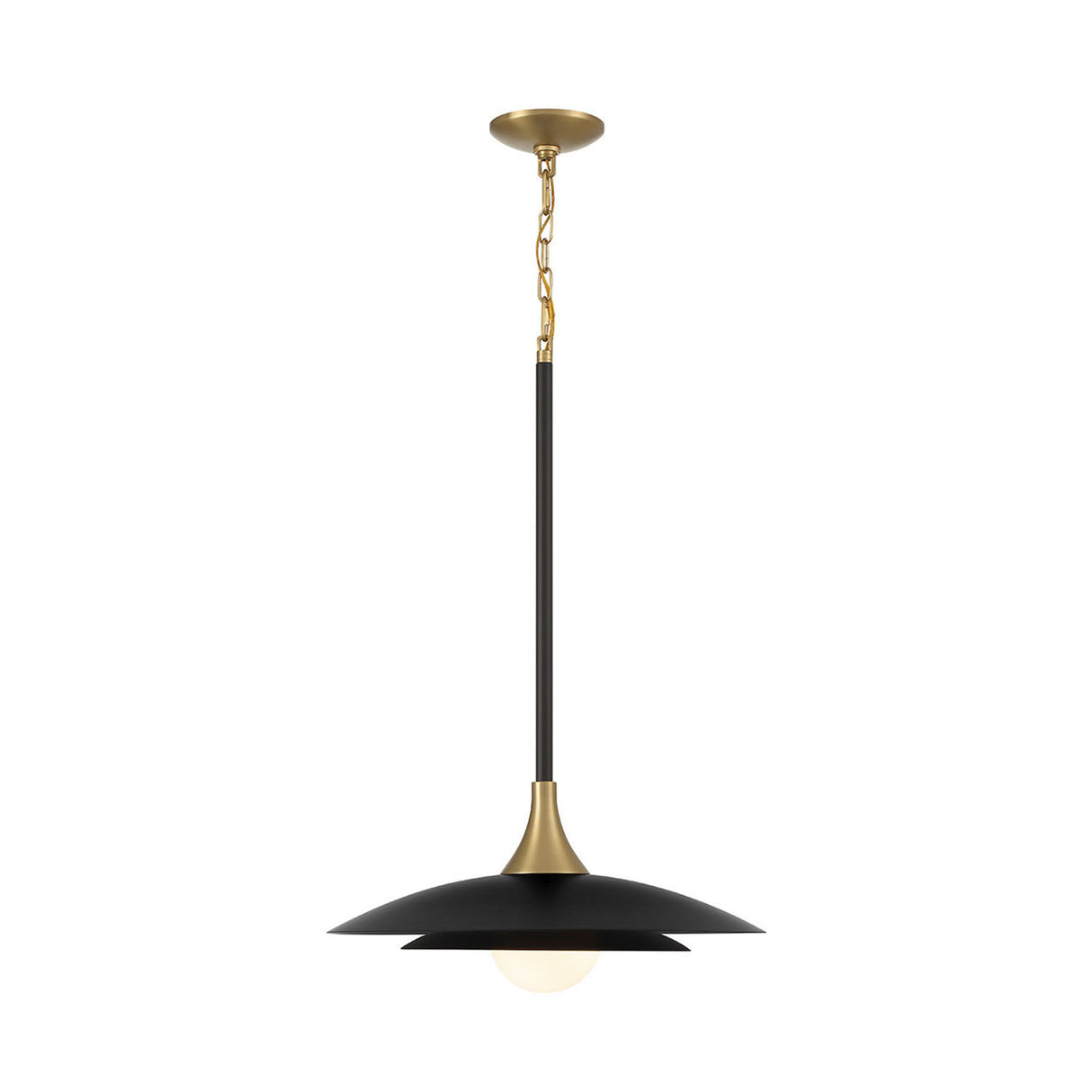 Yates LED Pendant 18", Matte Black