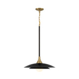 Yates LED Pendant 18", Matte Black