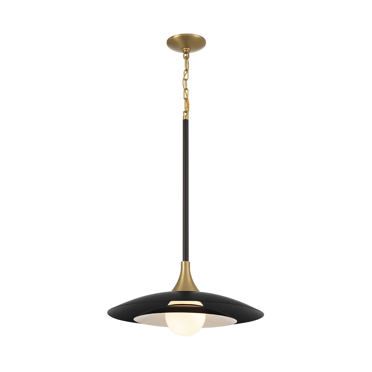 Yates LED Pendant 18", Matte Black