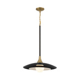 Yates LED Pendant 18", Matte Black