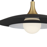 Yates LED Pendant 30", Matte Black