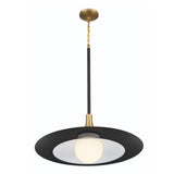 Yates LED Pendant 30", Matte Black
