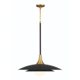 Yates LED Pendant 30", Matte Black