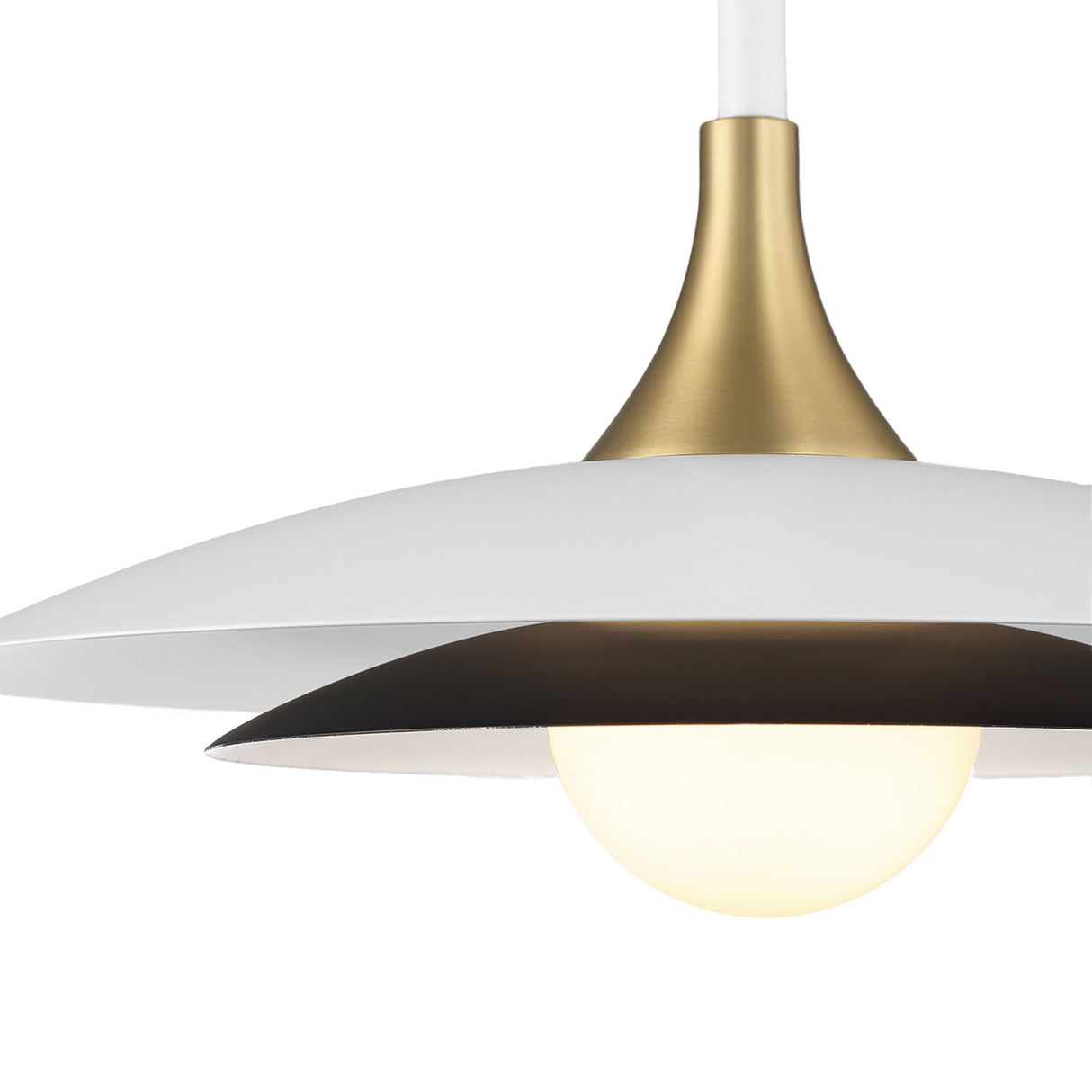 Yates LED Pendant 18", Matte White