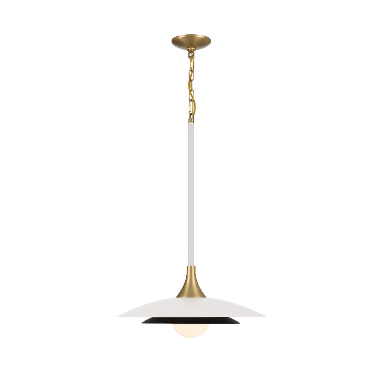 Yates LED Pendant 18", Matte White