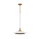 Yates LED Pendant 18", Matte White