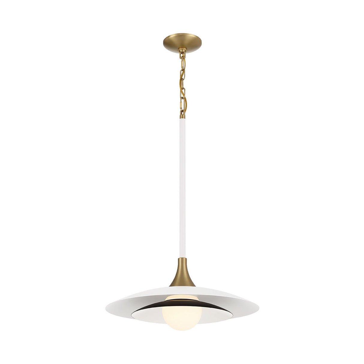 Yates LED Pendant 18", Matte White