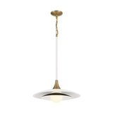 Yates LED Pendant 18", Matte White