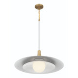 Yates LED Pendant 30", Matte White