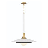 Yates LED Pendant 30", Matte White