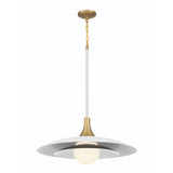 Yates LED Pendant 30", Matte White