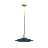 Yates LED Pendant 18", Matte Navy