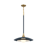 Yates LED Pendant 18", Matte Navy
