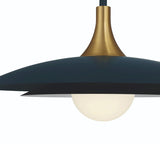Yates LED Pendant 30", Matte Navy